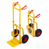 Diable pliant chariot de transport avec roue pneumatique charge 200kg jaune - vuunut.com
