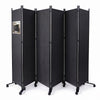 Paravent interieur separateur avec roue 6 panneaux autoportant pliable 340 x 30 x 171 cm Anthracite - vuunut.com
