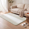 Tapis de salon poils ras doux antiderapant 120x160cm uni crème - vuunut.com