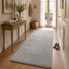 Tapis de salon poils ras doux antiderapant 80x200cm uni gris - vuunut.com