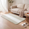 Tapis de salon poils ras doux antiderapant 80x150cm uni crème - vuunut.com