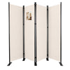 Paravent interieur separateur 4 panneaux autoportant pliable 228 x 30 x 164 cm Beige - vuunut.com