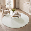 Tapis de salon poils ras doux antiderapant ф160cm uni crème - vuunut.com