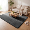 Tapis de salon poils ras doux antiderapant 140x200cm uni anthracite - vuunut.com
