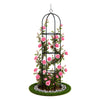 Tuteur de jardin obelisque 194 cm en metal Noir