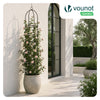 Lot de 2 Tuteur de jardin obelisque 194 cm en metal Noir