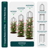 Lot de 2 Tuteur de jardin obelisque 194 cm en metal Noir