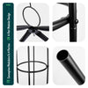 Lot de 2 Tuteur de jardin obelisque 194 cm en metal Noir