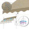 Auvent retractable manuel sans percage 200cm beige - vuunut.com
