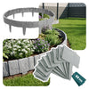 Bordure de jardin plastique PP imitation pierre 15m gris clair - vuunut.com