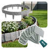 Bordure de jardin plastique PP imitation pierre 2.5m gris clair - vuunut.com