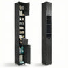 Meuble rangement salle de bain Haut colonne 180x20x20cm MDF noir - vuunut.com