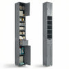Meuble rangement salle de bain Haut colonne 180x20x20cm MDF gris - vuunut.com