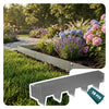 Lot de 10 Bordures de jardin acier galvanise avec pointes ancrages 106x18cm gris - vuunut.com