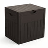 Coffre de Rangement Exterieur 126L en PP 56x43x53CM Style Bois Marron - vuunut.com