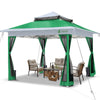 Tonnelle de jardin exterieure pliable avec moustiquaire Pop up 3.6x3.6m vert - vuunut.com