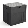 Coffre de Rangement Exterieur 126L en PP 56x43x53CM Style Bois Noir - vuunut.com