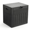 Coffre de Rangement Exterieur 126L en PP 56x43x53CM Style Polyrotin Noir - vuunut.com