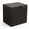 Coffre de Rangement Exterieur 126L en PP 56x43x53CM Style Polyrotin Marron - vuunut.com