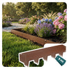 Lot de 5 Bordures de jardin acier galvanise avec pointes ancrages 106x18cm marron - vuunut.com