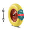 Roue increvable 4.80/4.00-8 en PU pour brouette diable alesage 20mm 392x92 mm Jaune - vuunut.com