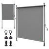 Store vertical sans percage extensible exterieur 200x310cm polyester gris - vuunut.com