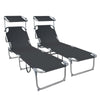 Transat pare soleil Lot de 2 pcs Noir - vuunut.com