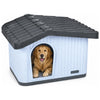 Maison pour chat chien plastique interieur exterieur 75x63x51cm Blanc - vuunut.com
