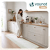 Tapis de salon poils ras doux antiderapant 60x180cm uni crème - vuunut.com