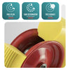 Lot de 4 Roue increvable 4.80/4.00-8 en PU pour brouette diable alesage 20mm 392x92 mm Jaune - vuunut.com