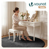 Tapis de salon poils ras doux antiderapant ф160cm uni anthracite - vuunut.com