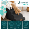 Escalier pour chien et chat en mousse haute densite et housse lavable 72x40x50cm noir - vuunut.com