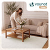 Tapis de salon poils ras doux antiderapant 140x200cm uni crème - vuunut.com