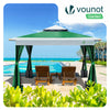 Tonnelle de jardin exterieure pliable avec moustiquaire 3.6x3.6m vert - vuunut.com
