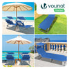 Transat pare soleil Lot de 2 pcs Bleu - vuunut.com
