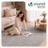 Tapis de salon poils ras doux antiderapant 160x230cm uni gris - vuunut.com