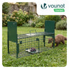 Piege pour animaux vivants cage trappe en metal 60x18x25cm vert - vuunut.com