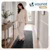 Tapis de salon poils ras doux antiderapant 80x200cm uni anthracite - vuunut.com
