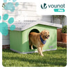 Maison pour chat chien plastique interieur exterieur 75x63x51cm Vert - vuunut.com