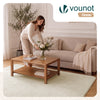 Tapis de salon poils ras doux antiderapant 140x200cm uni beige - vuunut.com