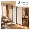 Paravent interieur separateur 3 panneaux autoportant pliable 262 x 30 x 173 cm Beige - vuunut.com