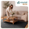 Tapis de salon poils ras doux antiderapant 140x200cm uni anthracite - vuunut.com
