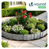 Bordure de jardin plastique PP imitation pierre 20m gris clair - vuunut.com