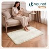 Tapis de salon poils ras doux antiderapant 80x150cm uni crème - vuunut.com
