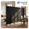 Paravent interieur separateur 6 panneaux autoportant pliable 340 x 30 x 164 cm Anthracite - vuunut.com
