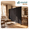 Paravent interieur separateur 3 panneaux autoportant pliable 262 x 30 x 173 cm Anthracite - vuunut.com