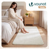 Tapis de salon poils ras doux antiderapant 120x160cm uni crème - vuunut.com