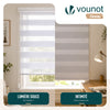 Lot de 2 Store enrouleur jour nuit double 90x150cm Blanc - vuunut.com