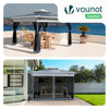 Tonnelle de jardin exterieure pliable avec moustiquaire Pop up 3.6x3.6m gris - vuunut.com
