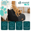 Escalier pour chien et chat en mousse haute densite et housse lavable 40x40x30cm noir - vuunut.com